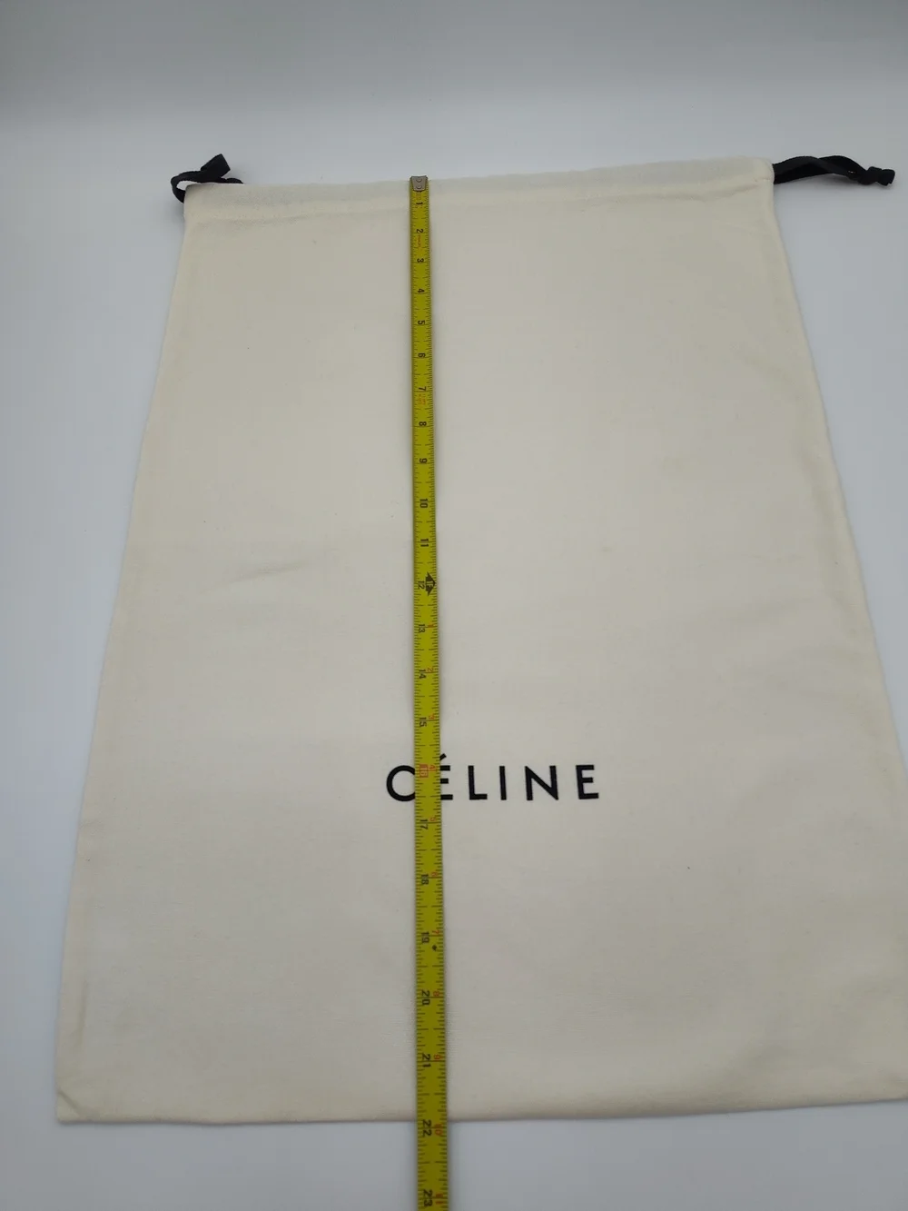 CÉLINE Dust Bag 22x16 Cream Drawstring Storage Shoe Travel Organizer Pouch EUC